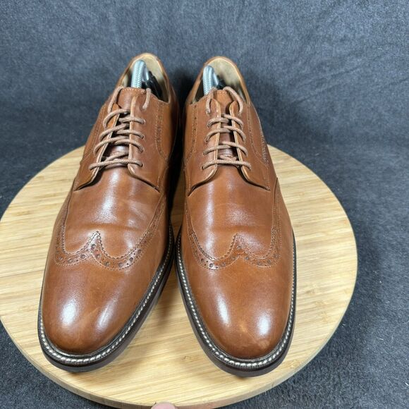 Cole Haan‎ Men's Warren Wing Tip Oxford Style C20322 British Tan Size 10.5 - Picture 2 of 8